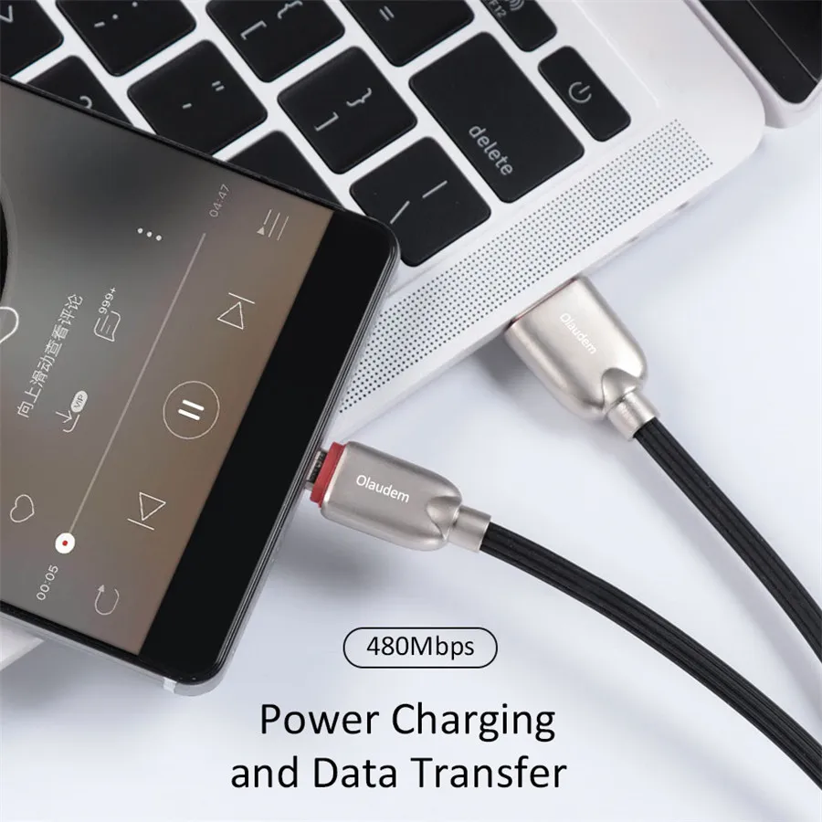 Olaudem TPE Micro USB кабель 2A шнур быстрой зарядки для телефона Android кабели мобильных