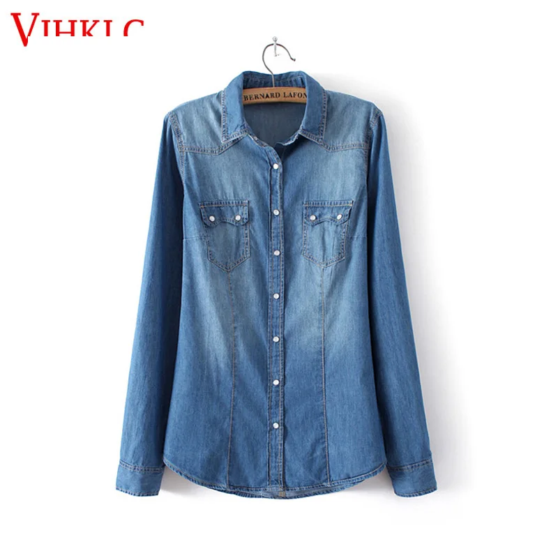 long chambray shirt womens