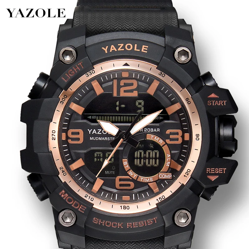 2020 Топ люксовый бренд YAZOLE Мужские часы мужские спортивные многофункциональные