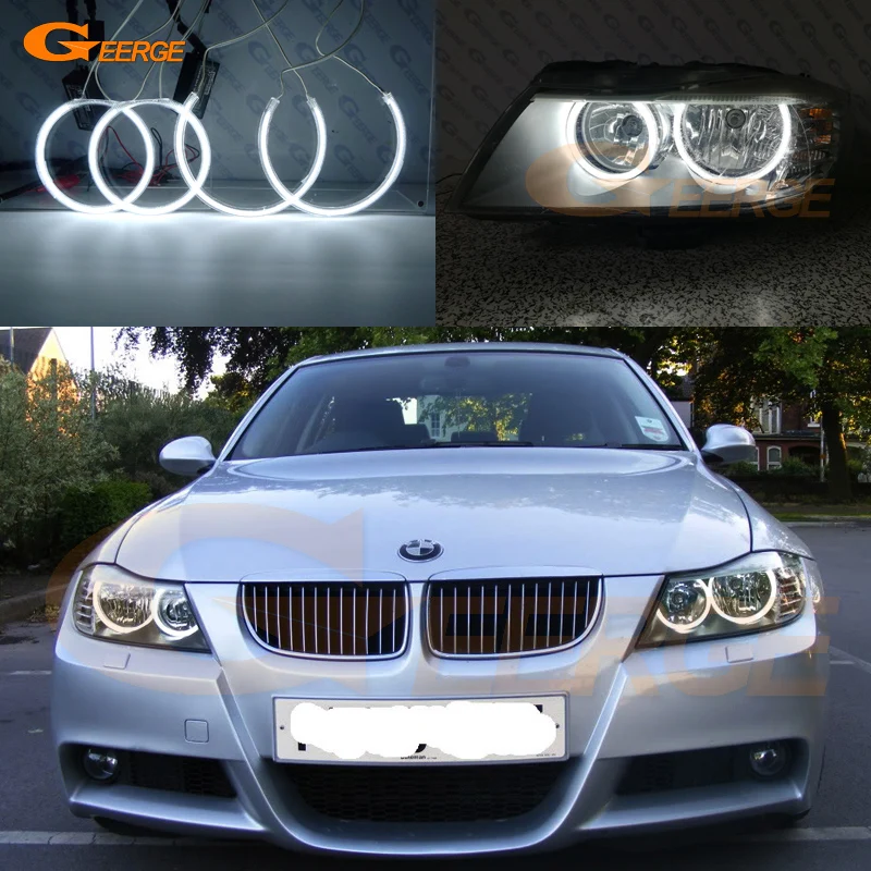 Для BMW 3 серии E90 E91 LCI 2009 2010 2011 галогенные фары отличное Ультра яркое освещение CCFL ангельские глазки комплект halo кольца