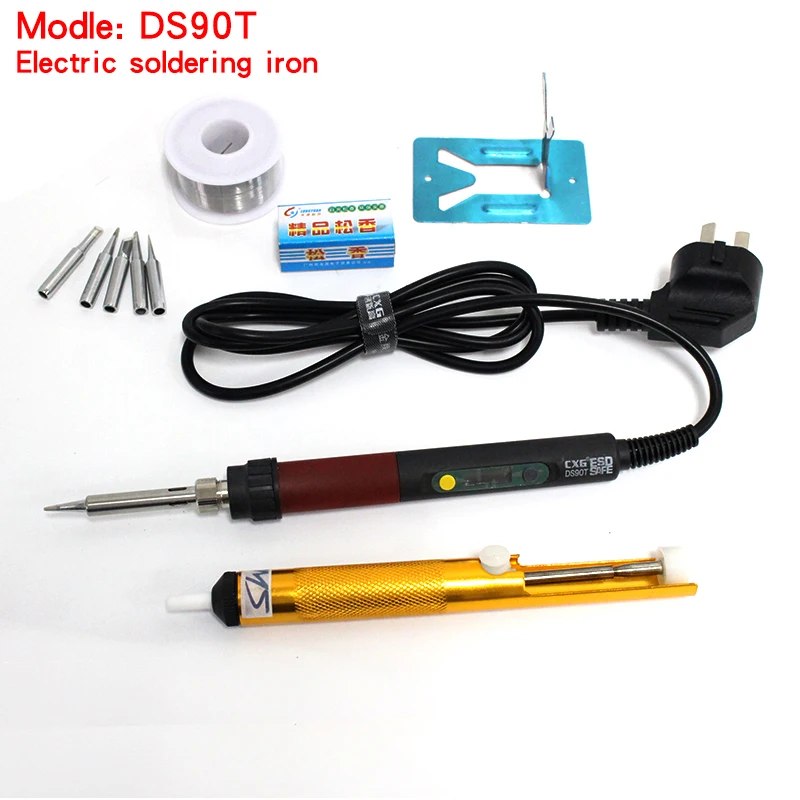 

CXG DS90T 220V 90W 50-480 degree Soldering Iron welding electric soldering iron +5pcs tips soldering station
