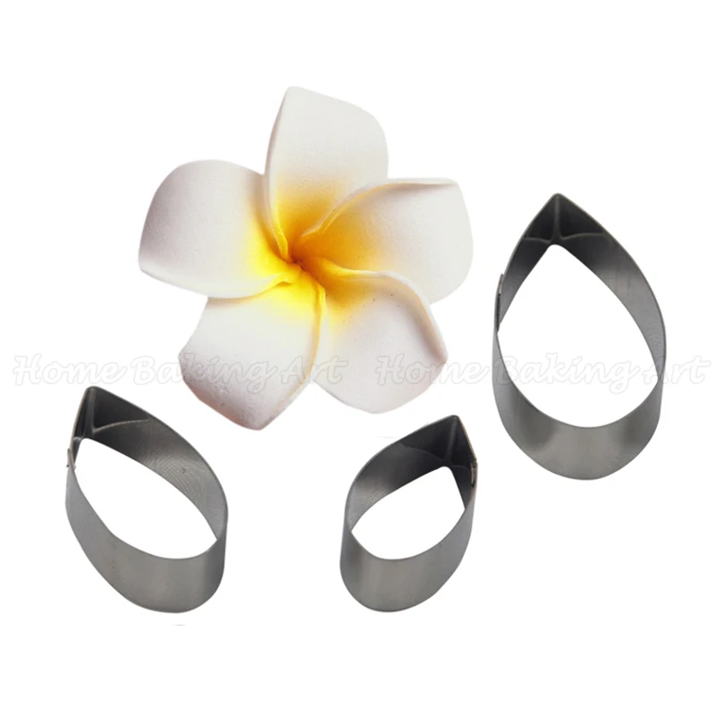 Plumeria fondant flower petal cake cutter, stainless steel cutter