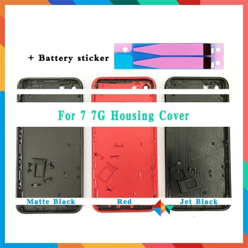 

AAA High quality For iphone 7 7G / 7 Plus Back Housing Cover Battery cover Rear Door Chassis Middle Frame + battery sticker