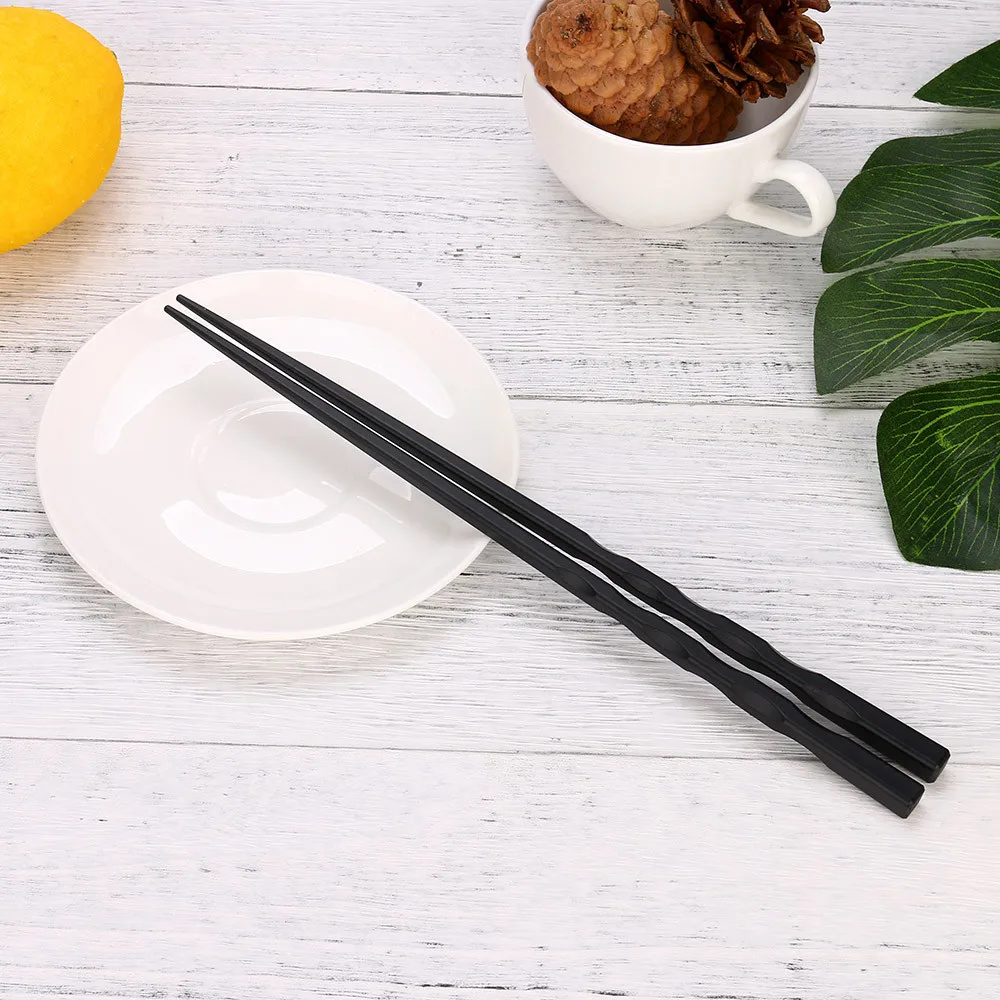 1 пара, японские палочки для еды, Нескользящие, прочные, сплав, высокое качество, портативные палочки для суши, набор, китайская палочка для еды, 25 июня - Цвет: D