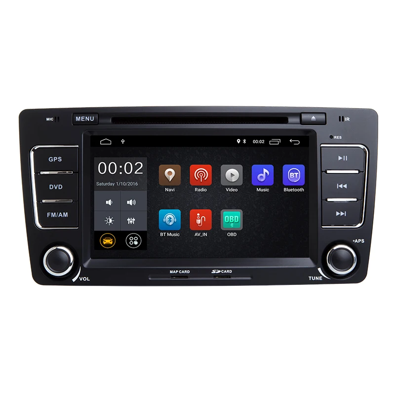 Flash Deal Android 8.1 7" Car DVD Radio GPS Navigation For Skoda octavia 2009-2013/Yeti 2008-2014 Audio Multimedia Player 2 Din Canbus Wifi 1