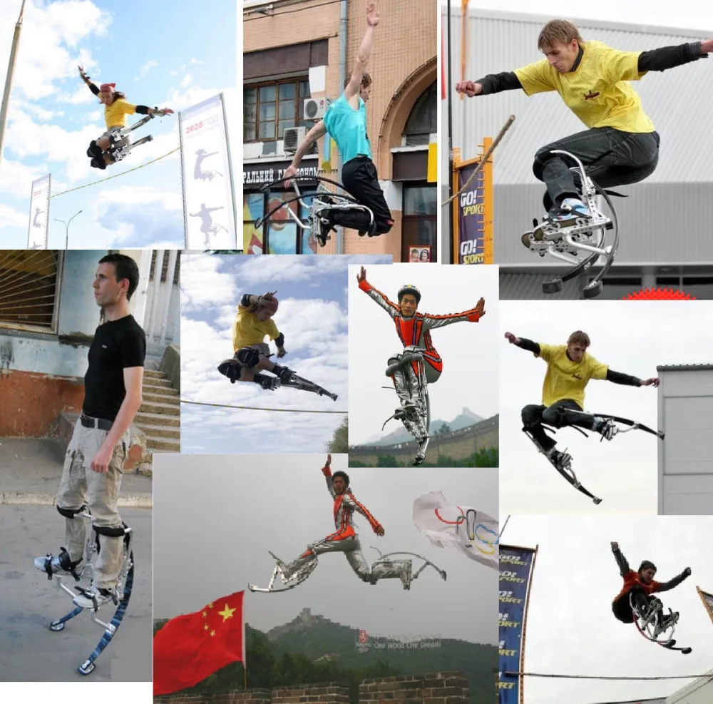 Skyrunner ходули для прыжков (вес 110 ~ фунтов/50 70 кг) взрослых серебряного цвета
