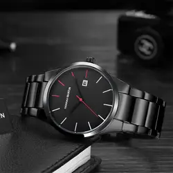 Спортивные мужские часы роскошные серебряные часы мужские Лидирующий бренд кварцевые наручные часы Военные черные наручные часы Meski Relogio