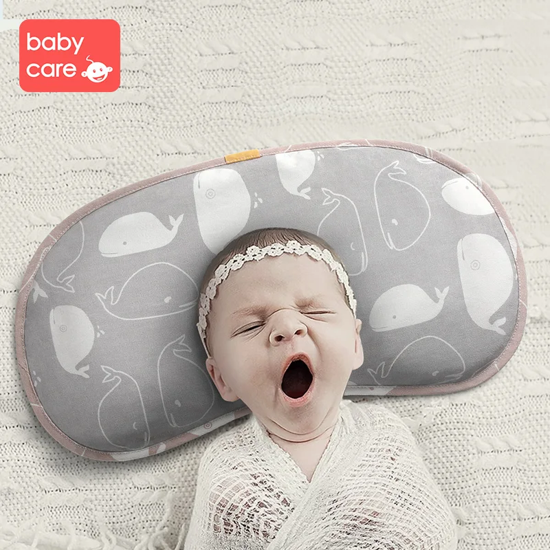 

babycare Cassia Nursery Pillow Baby Bedding Newborn Pillow Infant Baby Neck Pillow Animal Design 100% Cotton Cot Pillow 43*22m