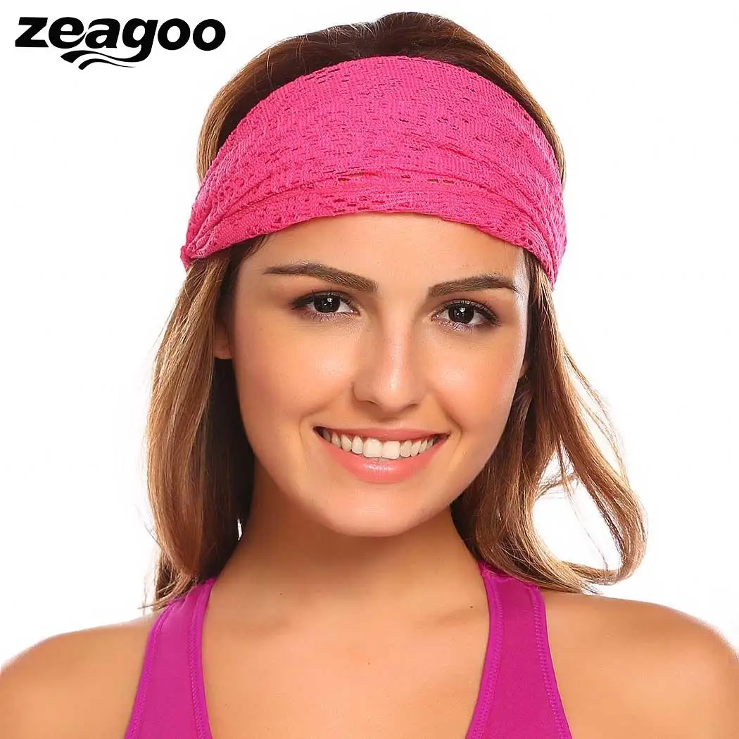 

Zeagoo Casual 5 Colors Solid Knitted Crochet Headband Hair Accessories For Women All Season Sports Workout Beach Hair Bands