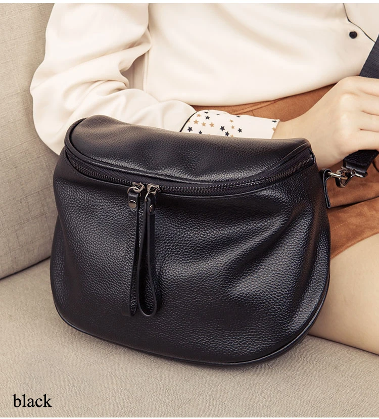 Bolsa de ombro de couro genuíno das