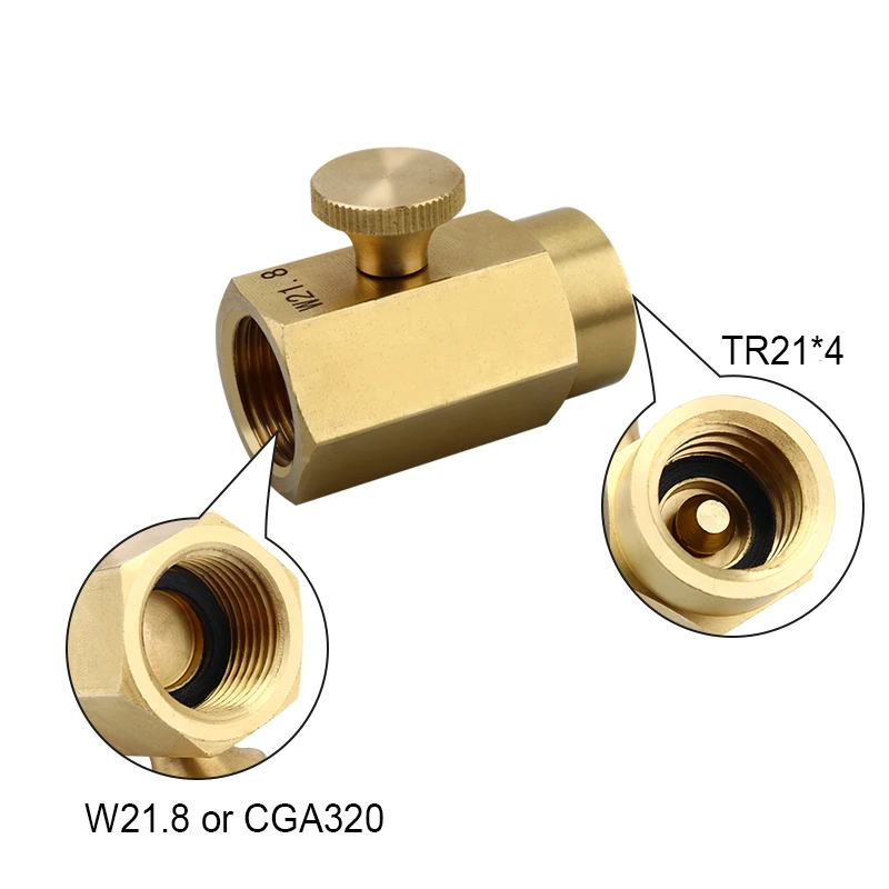 Ceny Woda sodowa 0.6L butelka akwarium cylinder z zaworem TR21 * 4 wysoka skompresowana butelka z wkładem Soda Adapter W21.8 14 lub CGA 320