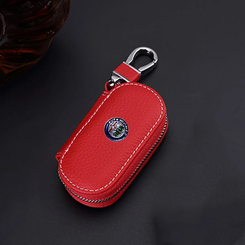 Кожаный чехол для автомобильного ключа Alfa Romeo Volkswagen VW Kia Honda BMW Audi Mercedes Nissan Hyundai Ford