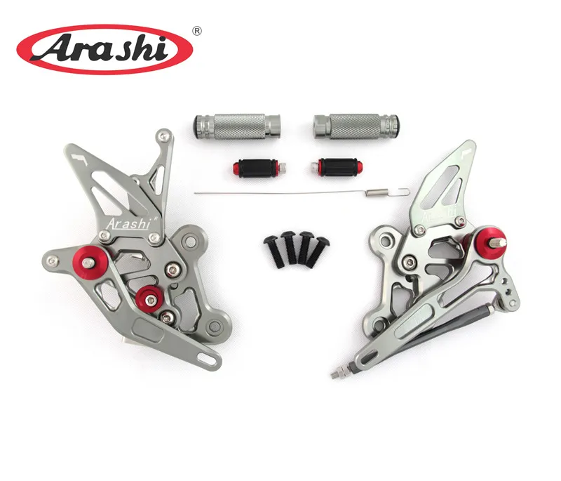 Arashi Rider Регулируемые подножки для SUZUKI GSX-S 750 подножки cnc GSXS750 GSXS GSX S 750 GSX750S мотоцикл - Цвет: Gray