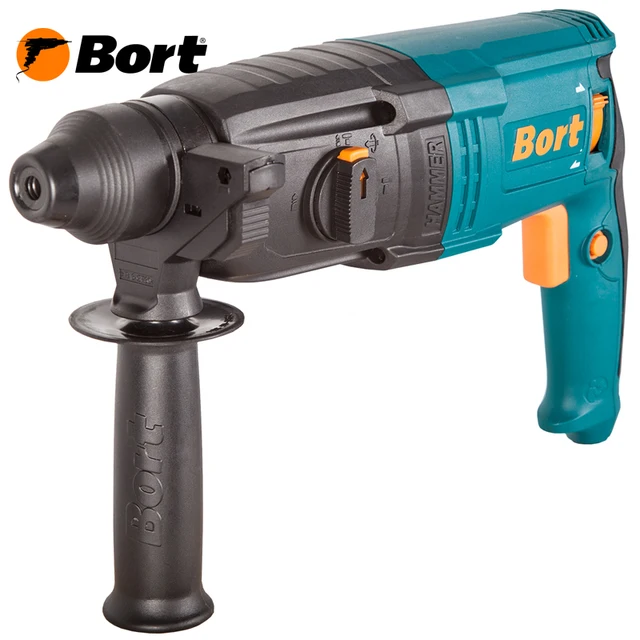 Перфоратор электрический Bort BHD-920X (Мощность 920 Вт, энергия удара 3.5 Дж, 3 режима: сверление/сверление с ударом/долбление, скорость вращения 900 об/мин, частота ударов 5000 об/мин, реверс)