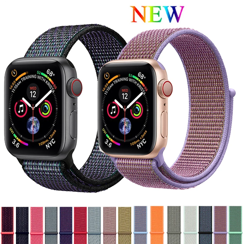 Спортивная петля для Apple Watch ремешок correas 4 44 мм 40 iwatch серии 42 38 дышащий нейлоновый браслет ремень интимные аксессуары
