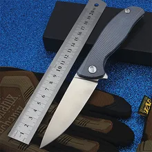 Новая D2 Сталь Открытый Тактические складные высокопрочный нож Самообороны выживания фрукты охотничьи ножи