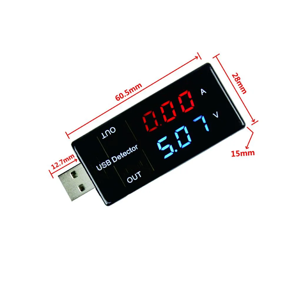 USB детектор тока и напряжения тестер измерительный прибор USB измеритель напряжения тестер двойной стол электронный diy комплект