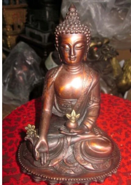 

[old craft ] Large Tibet Tibetan Bronze Medicine Buddha Statue