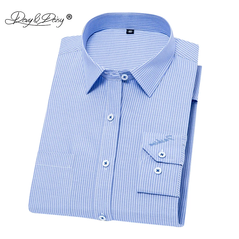 

DAVYDAISY New Arrival 2018 Spring Men Shirt Long Sleeved Male Striped Plaid Business Dress Work Shirt Man Brand Clothes DS247