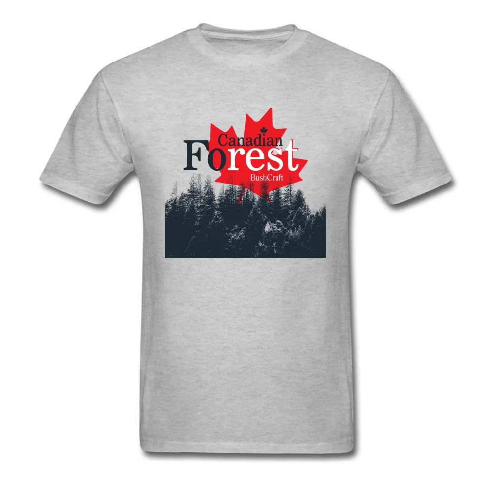 Canadian Forest BushCraft T-shirts for Men Casual Labor Day Tops Tees Short Sleeve Family Camisa Tshirts Crew Neck 100% Cotton Canadian Forest BushCraft grey