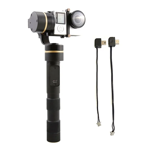 

Feiyu G4 3-Axis Handheld Gimbal for GoPro Hero4/3+/3 Sports Cameras of Similar Size With Charging cable and Video Output Cable