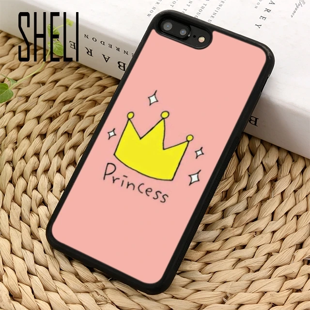 SHELI Crown Princess Luxury Phone Case Cover For iPhone 5 6 6s 7 8 plus 11 pro X XR XS max Samsung S6 S7 edge S8 S9 S10 |