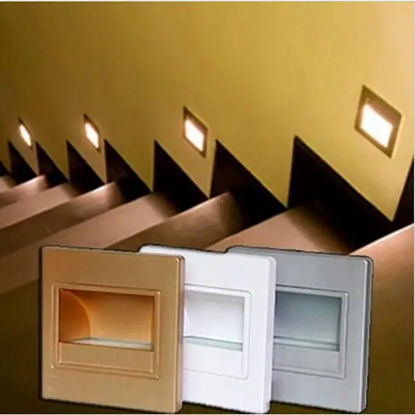 Luz LED de pared para escaleras, 5730SMD, más brillo que la lámpara de escalera, luz LED de pared, carcasa dorada, carcasa blanca, negra y plateada|led wall light|stair light - AliExpress