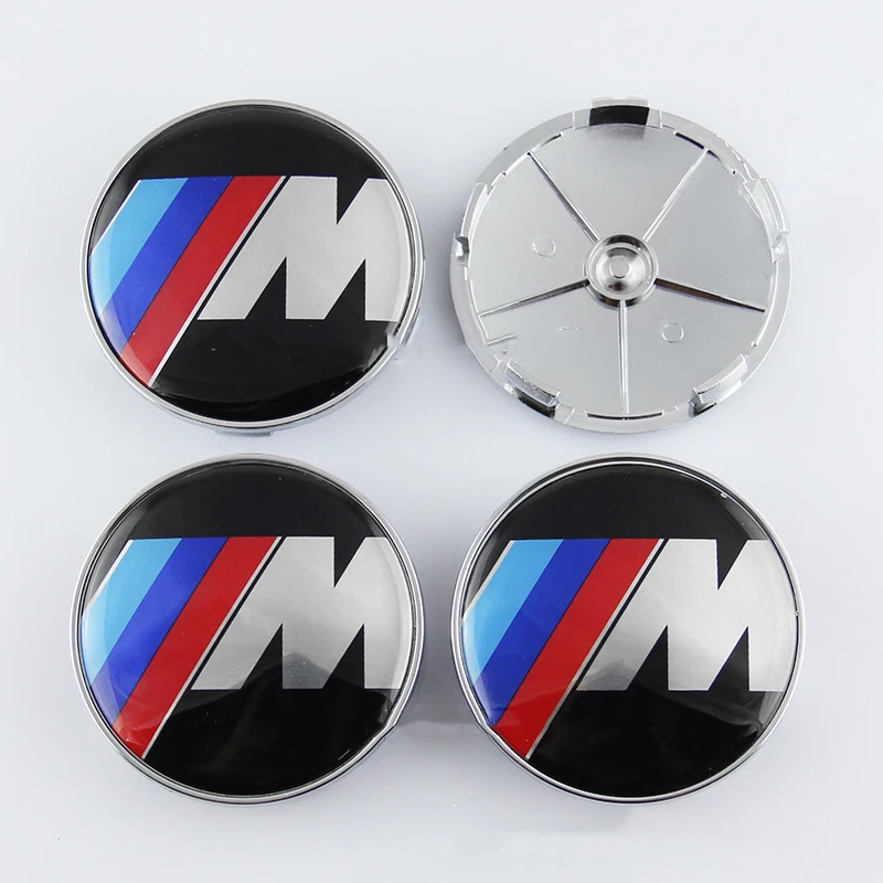 4 x 68MM ///M Wheel center cap sticker wheel hub cap cover decal emblem