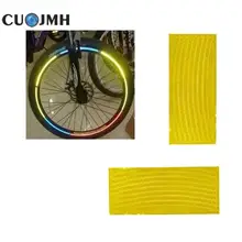 Светоотражающий материал, наклейка на колеса для ночного велосипеда, Световозвращающая полоса, 4 цвета, высокая термостойкость, светоотражающая лента