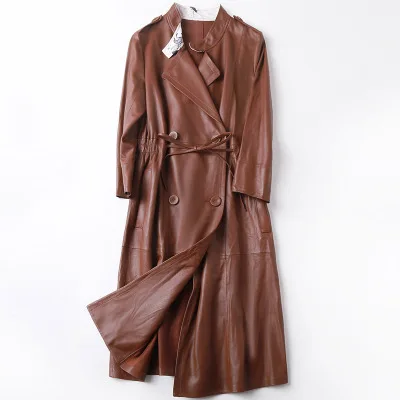 

2019 New Fashion Genuine Sheep Leather Trench H7