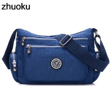 Маленькие сумки на плечо, Женские однотонные сумки на молнии, сумки-мессенджеры, сумки Хобо, женские знаменитые сумки с клапаном, мини нейлоновая пляжная сумка-Кроссбоди