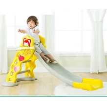 Children's collapsible indoor slide of family- style amusement park a racquet cartoon stickers indoor antibacterial plastic slid