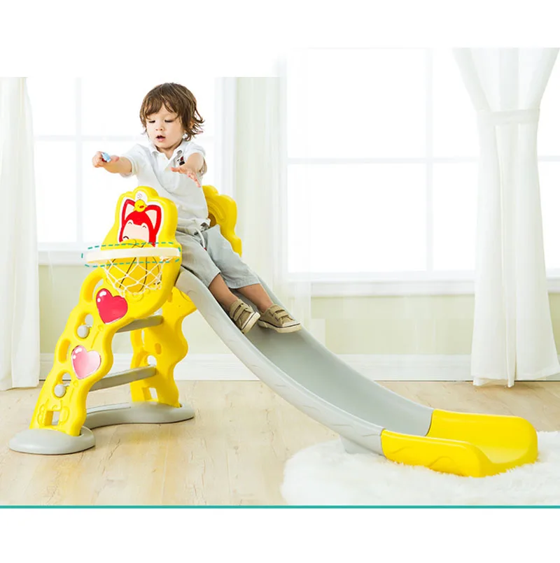 Kinderen inklapbare indoor glijbaan van familie-stijl pretpark een racket cartoon stickers indoor antibacteriële plastic gleed Kinderen inklapbare indoor glijbaan van familie-stijl pretpark een racket cartoon stickers indoor antibacteriële plastic gleed