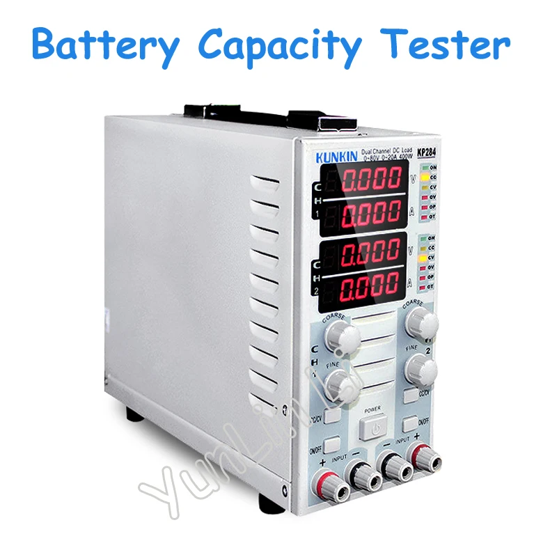 Dual Channel DC Electronic Load Tester Battery Capacity Test LED Display Load Meter 220V KP284