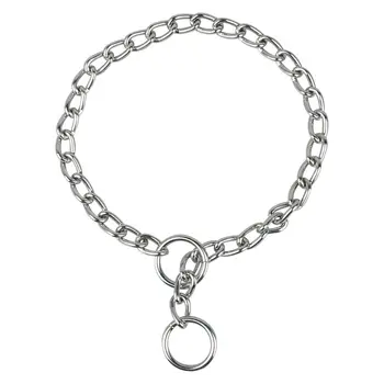 

New Brand Chrome Stainless Steel P Chock Metal Chain Pet Dog Training Collars