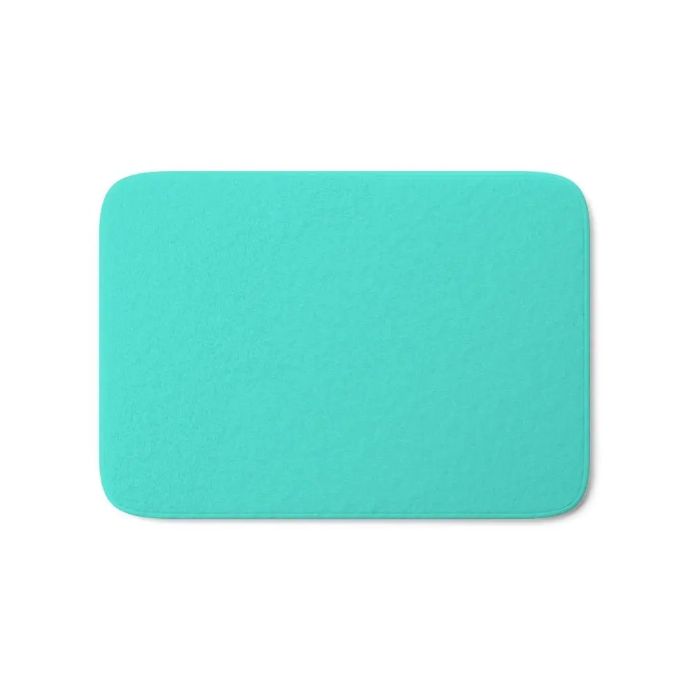 Turquoise Bath Mat 17 X 24 Pattern Fleece Rug Anti Slip Doormat