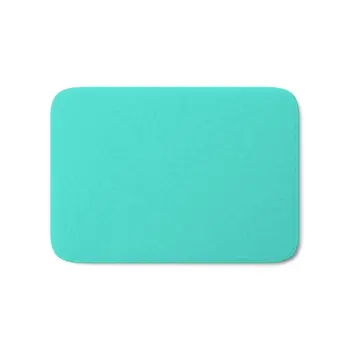 

Turquoise Bath Mat 17" x 24"Pattern Fleece Rug Anti-Slip Doormat Home Decor