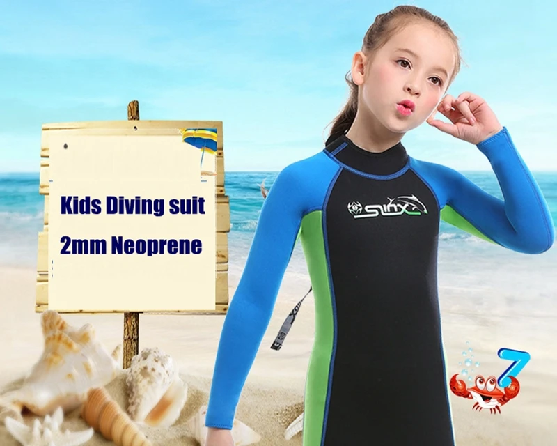 Details about   2mm Children Warm Neoprene Wetsuits Kids Swimwear Diving Water Sports Beachwear 