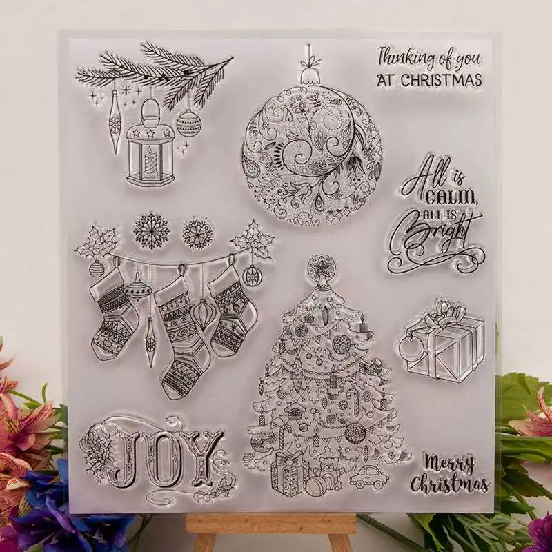 20 стилей Рождество Санта-дерево дом прозрачные силиконовые прозрачные штампы для скрапбукинга DIY изготовление бумажных карточек декоративное ремесло