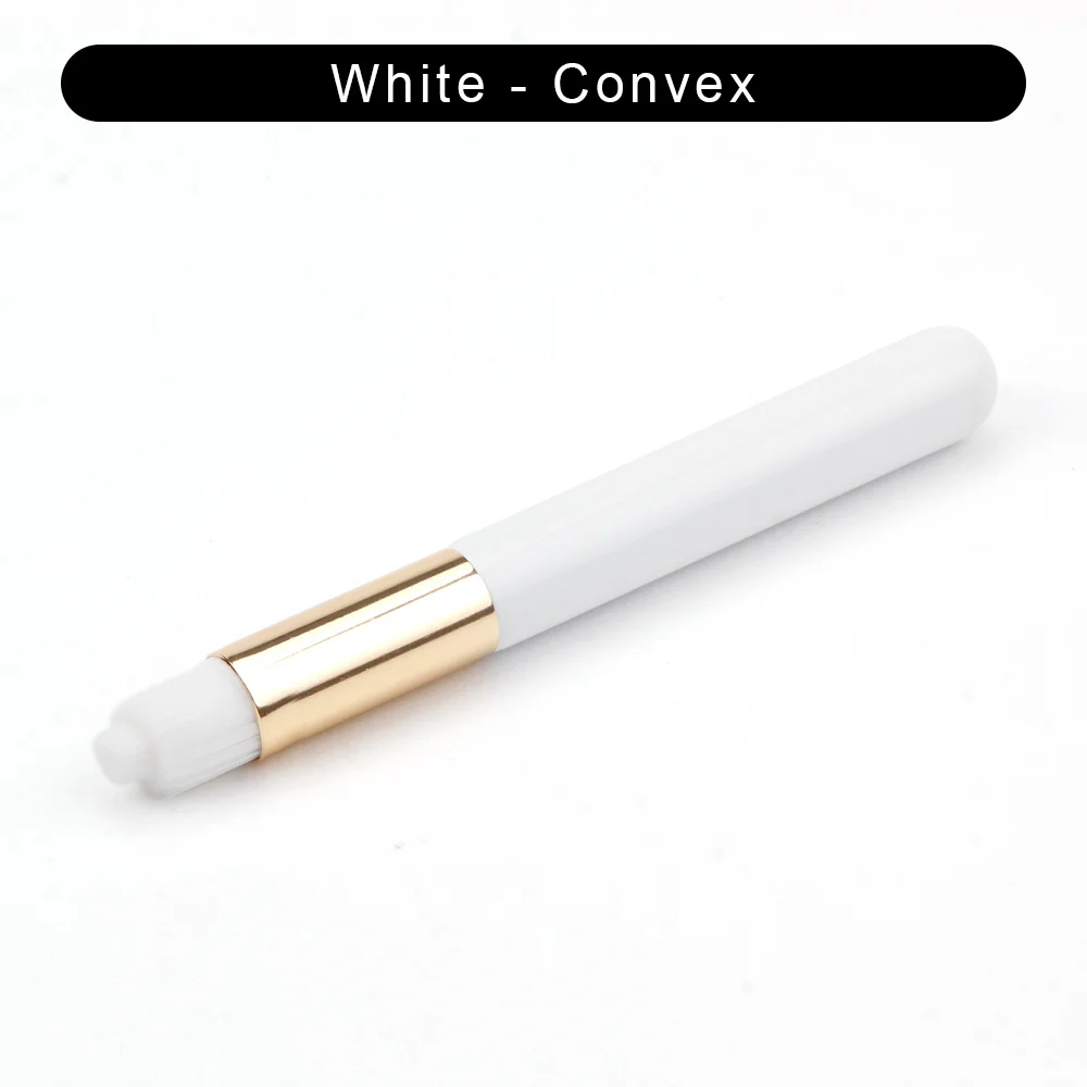 Кисть для очистки ресниц, кисти для макияжа, инструменты для прививки ресниц, очищающее средство, косметический аппликатор, инструмент для отбеливания кожи - Цвет: White-Convex