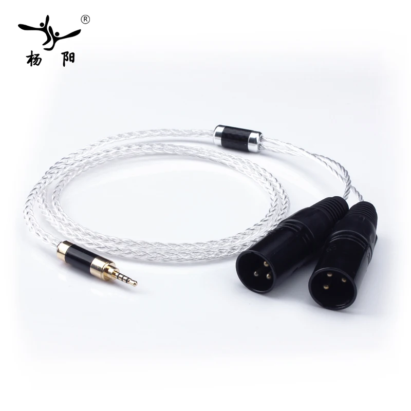 Посеребренный Hi Fi кабель YYAUDIO 2 5 мм TRRS сбалансированный к XLR для Astell & Kern AK100II AK120II