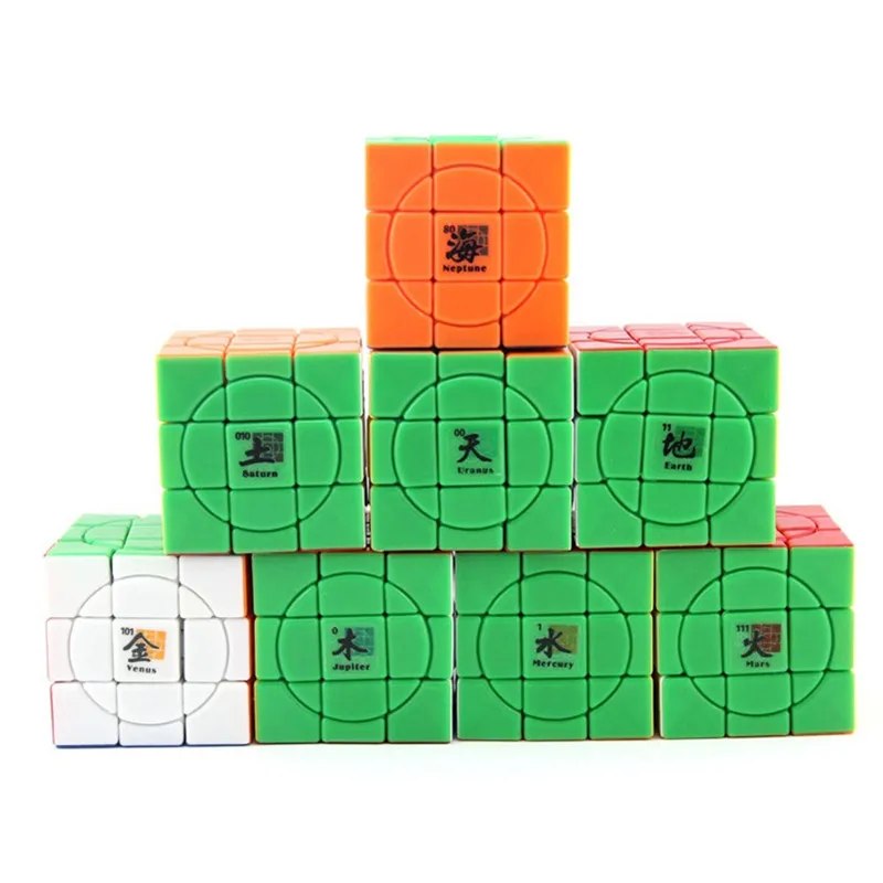 

MF8 Crazy Plus 3x3x3 Stickerless Earth Neptune Mars Magic Cube Puzzle Brain teaser Develop Intelligence Toys Xmas Gift