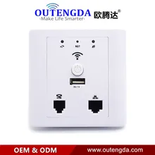 WPL6009 White WiFi Repeater Router in Wall AP Mini Wireless Access Point for Hotel Wi-Fi Coverage