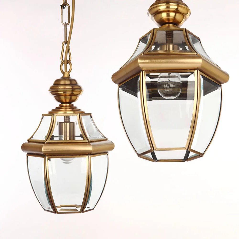 Classical Copper Chain Pendant Lights Free Shipping Dining Room Pendant Light Fashion Bar pendant lamp Hallway gallery Pendant