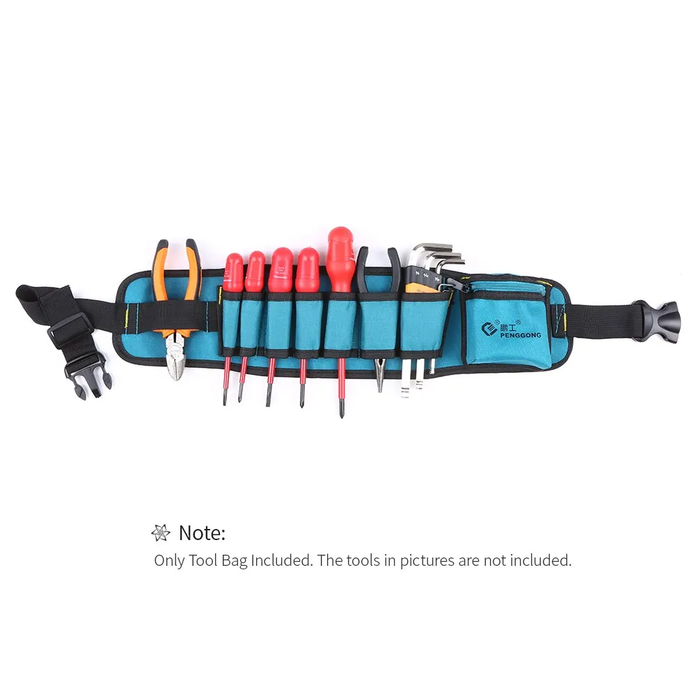 Многофункциональная поясная сумка для инструментов, органайзер для инструментов для ремонта с ремнем инструментов, пригодная для носки и