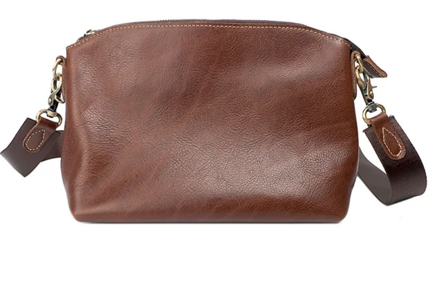 

vintage Genuine Leather Men Bag High Quality Cross Body Shoulder Bag Mens Carry On Casual Streetwear Bags Sacoche Homme D587