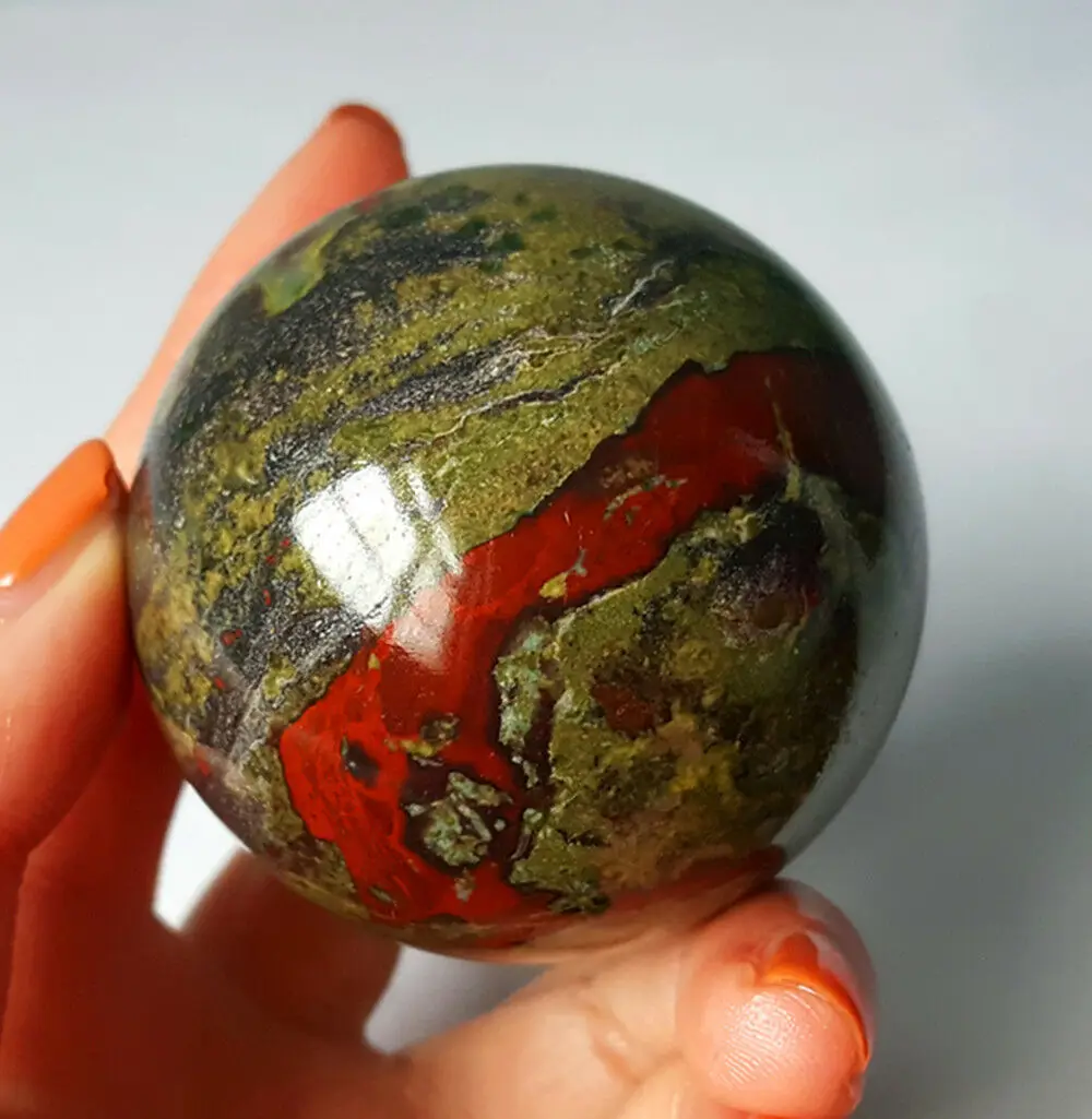 Горячая 50 мм натуральный дракон крови камень яшма хрустальный шар