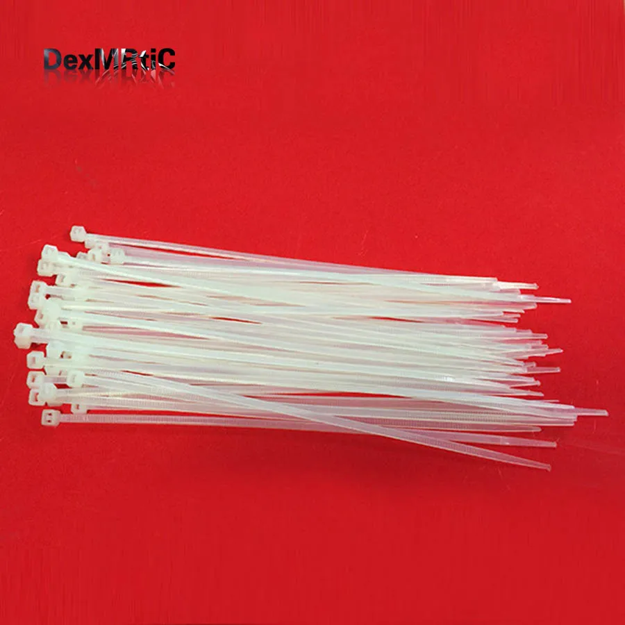 100pcs 15cm Nylon Plastic Zip Trim Wrap Cable Loop Ties Wire Aeromodelling tie Self Locking