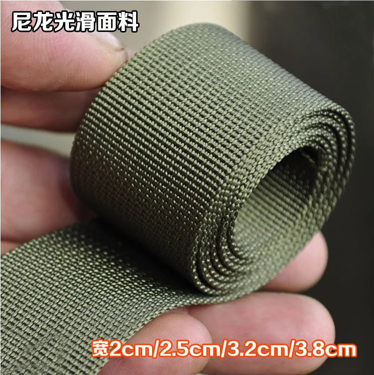 

1.5" 1" 25mm 38mm 5 Yards High Quality Smooth Olive Nylon Webbing Strapping For DIY Sewing Bags Buckles Accessories