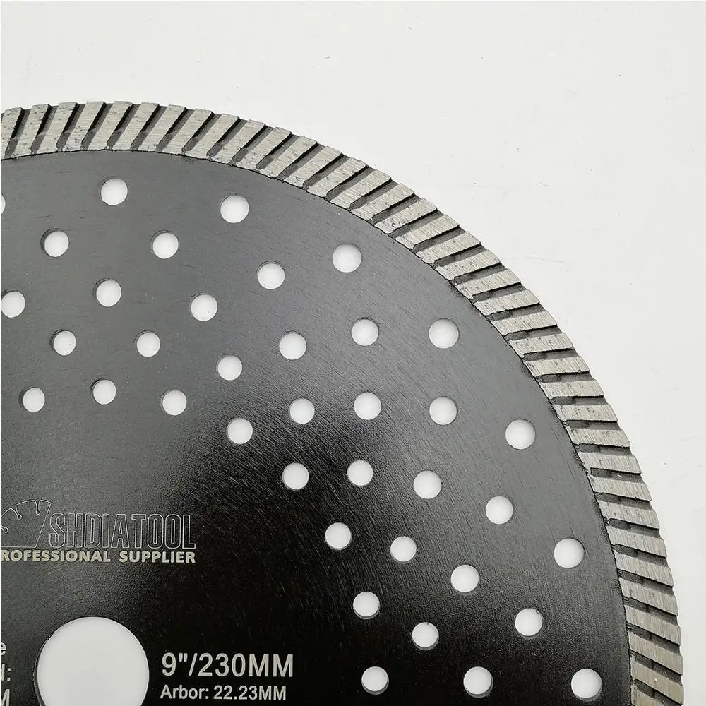 3pcs 9" Diamond hot pressed superthin diamond turbo blade Fast cutting speed aterial ceramic tile granite cutting